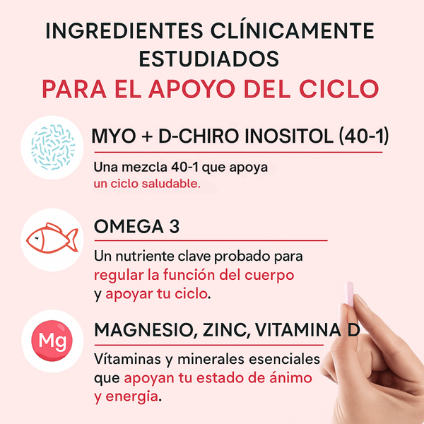 Inositol Multivitamínico Peach Perfect® | Dale Regularidad a Tu Ciclo Menstrual y Controla el S.O.P