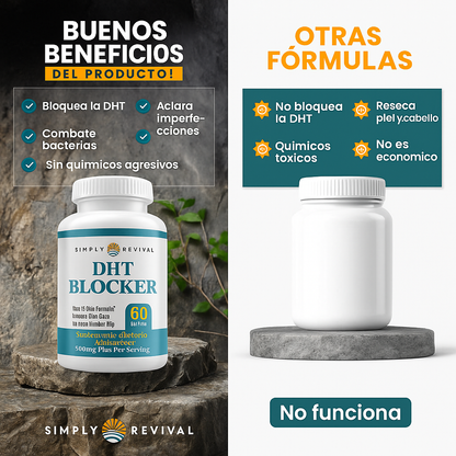 DHT Blocker® | Fórmula Natural Para Caída del Cabello