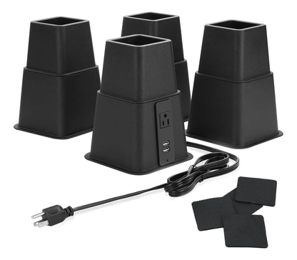 PowerBase® | Elevador de Cama con Tomacorriente USB