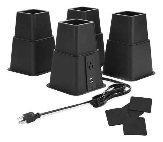 PowerBase® | Elevador de Cama con Tomacorriente USB