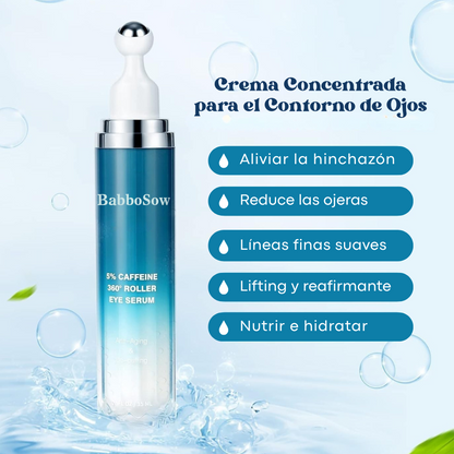 Eye Roller® 5% Cafeína + Ácido Hialurónico ® | Elimina Ojeras Con Tecnología Coreana