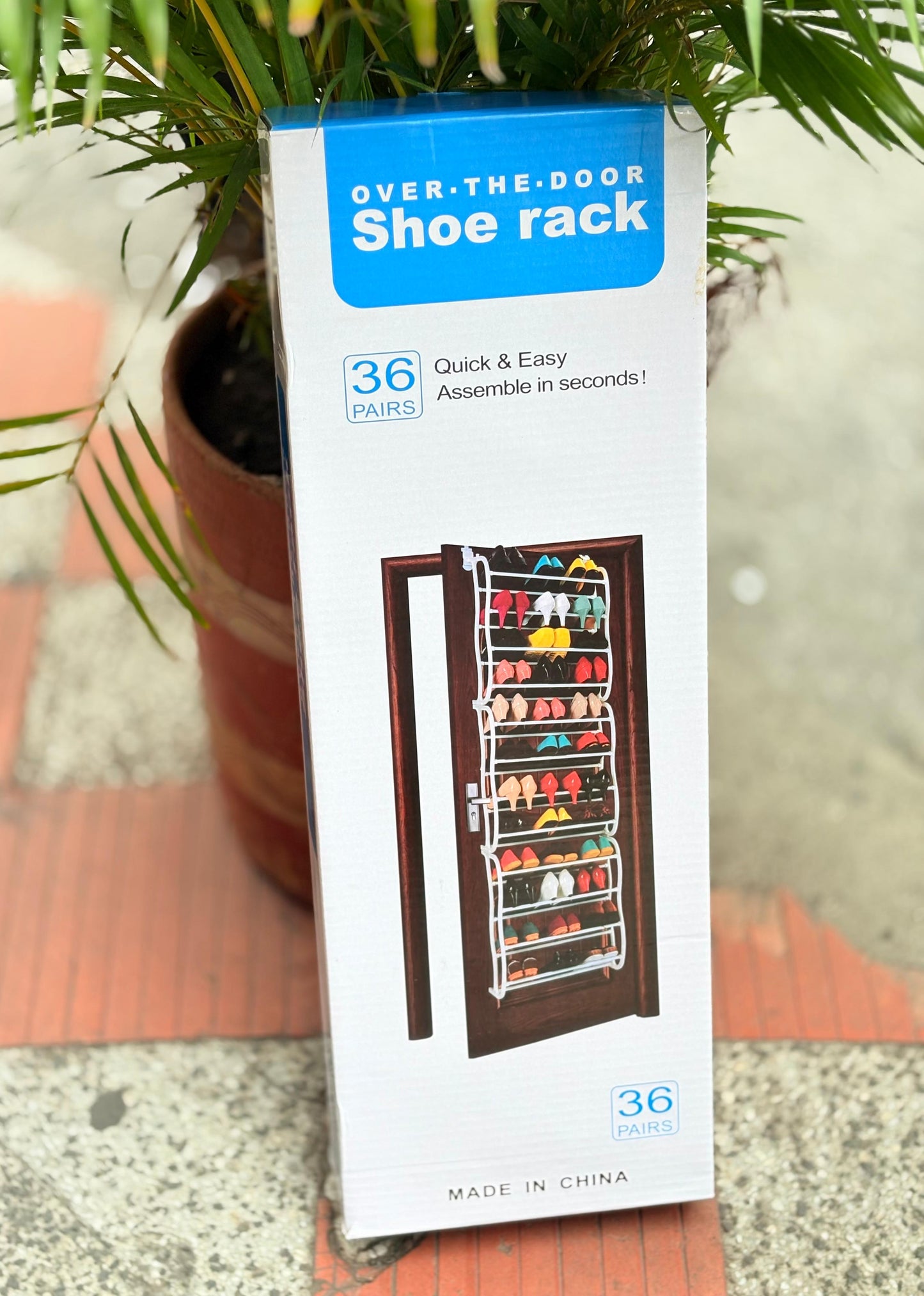 PuertaZap 36® | Zapatero Puerta/Pared Capacidad 30-36 Pares en Acero y Plástico Reforzado