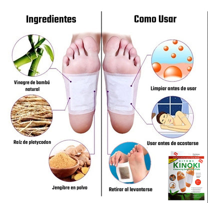 Parches Detox Kinoki Para Pies x 30 Unidades | Mejora la Calidad del Sueño