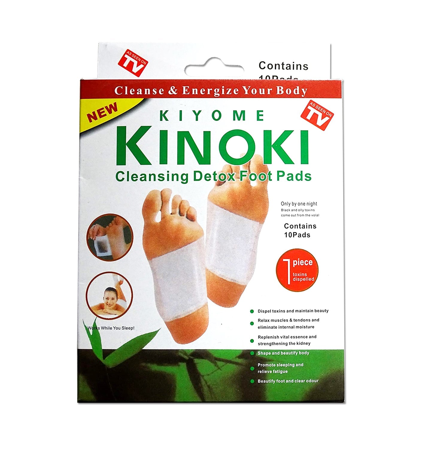 Parches Detox Kinoki Para Pies x 30 Unidades | Mejora la Calidad del Sueño