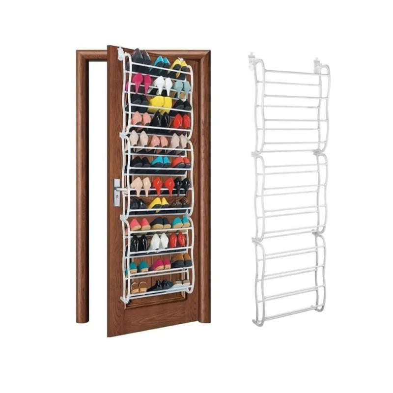 PuertaZap 36® | Zapatero Puerta/Pared Capacidad 30-36 Pares en Acero y Plástico Reforzado
