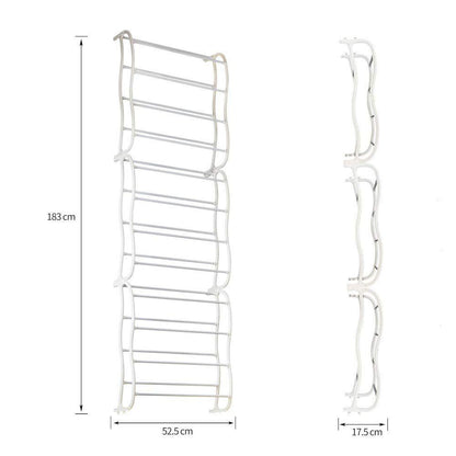 PuertaZap 36® | Zapatero Puerta/Pared Capacidad 30-36 Pares en Acero y Plástico Reforzado